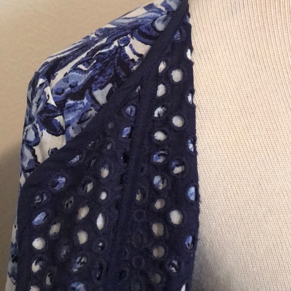 Coldwater Creek reversible navy eyelet jacket NWT - Picture 3 of 5